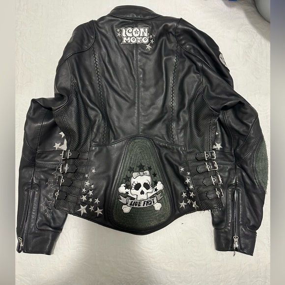 Leather Icon GoGo Bombshell Motorcycle Jacket - Picture 8 of 16